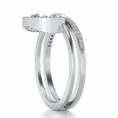 Libra Silver Ring - White Gold - Image 4
