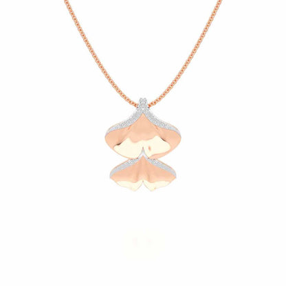 Light Twins Silver Pendant - Rose Gold - Image 1