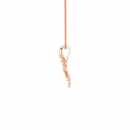 Light Twins Silver Pendant - Rose Gold - Image 4