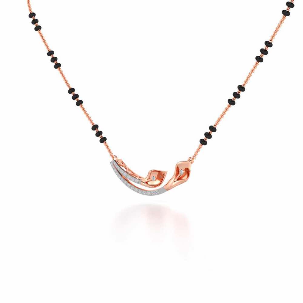 Lily Heaven Silver Mangalsutra - Rose Gold - Image 2
