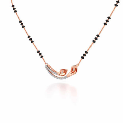 Lily Heaven Silver Mangalsutra - Rose Gold - Image 2