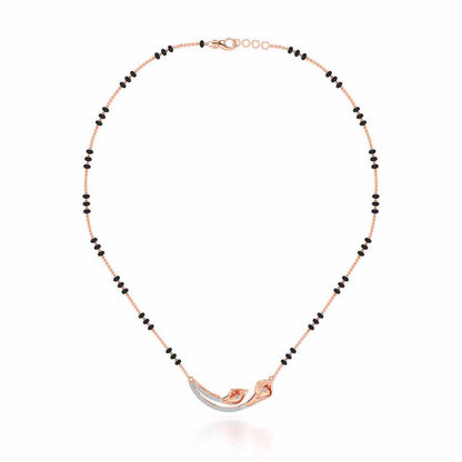 Lily Heaven Silver Mangalsutra - Rose Gold - Image 3