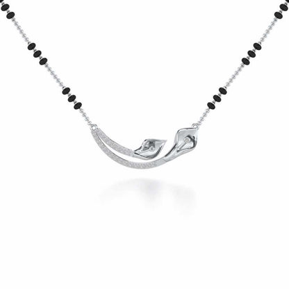 Lily Heaven Silver Mangalsutra - White Gold - Image 1