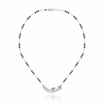 Lily Heaven Silver Mangalsutra - White Gold - Image 3