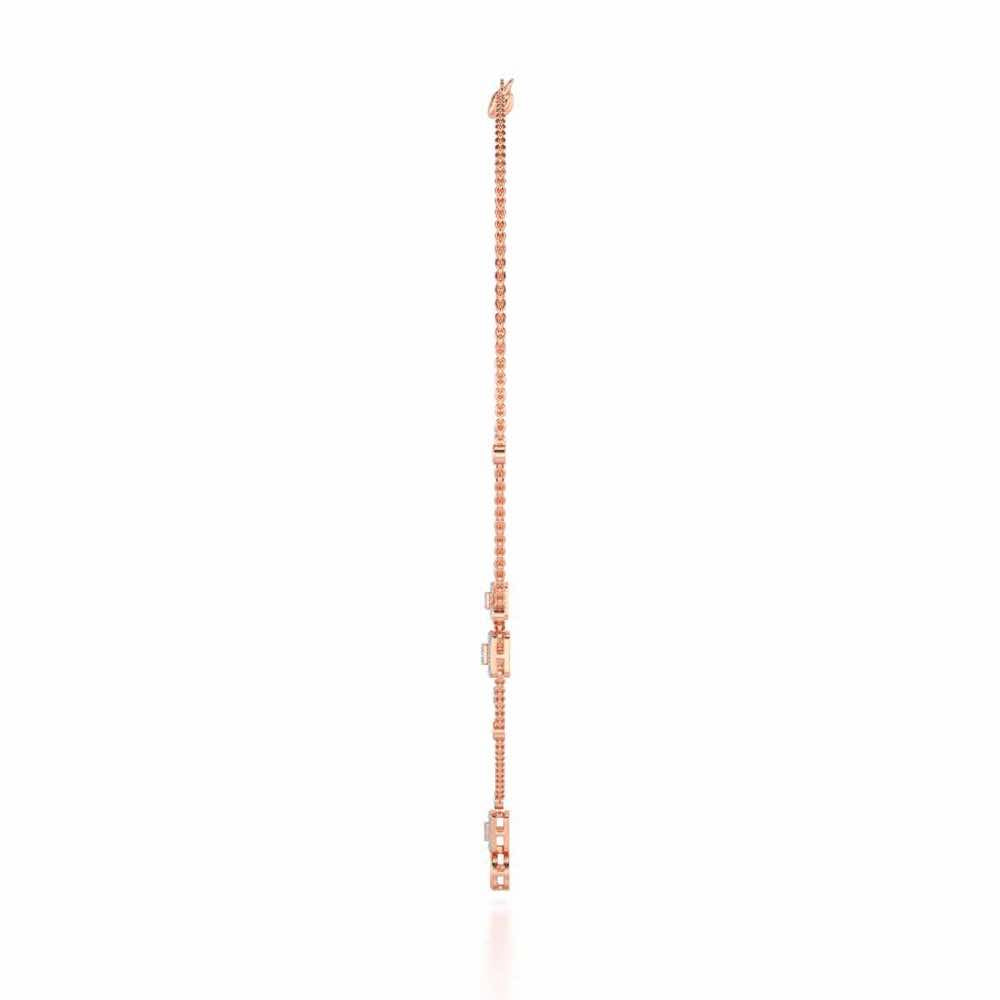 Lindsey Radiant Silver Necklace - Rose Gold - Image 4
