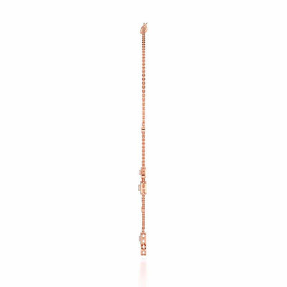 Lindsey Radiant Silver Necklace - Rose Gold - Image 4
