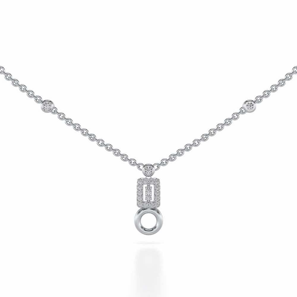 Lindsey Radiant Silver Necklace - White Gold - Image 1