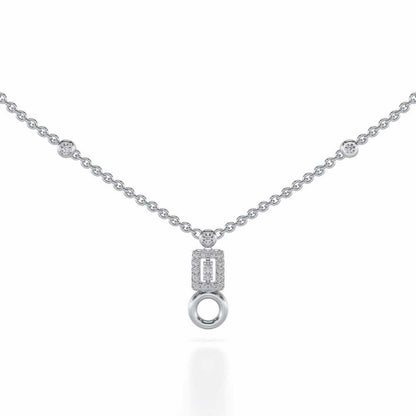 Lindsey Radiant Silver Necklace - White Gold - Image 1