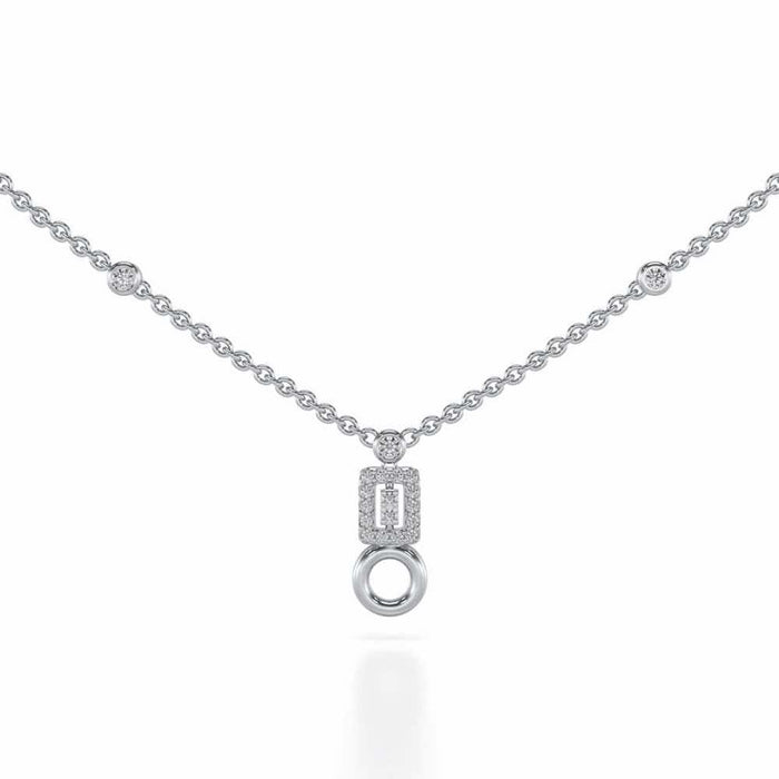 Lindsey Radiant Silver Necklace - White Gold - Image 1