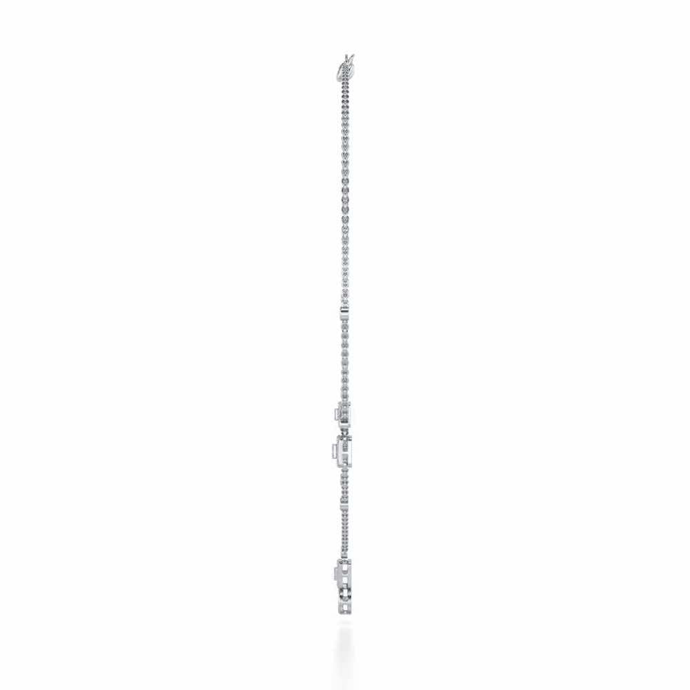 Lindsey Radiant Silver Necklace - White Gold - Image 4