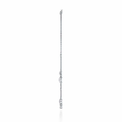 Lindsey Radiant Silver Necklace - White Gold - Image 4