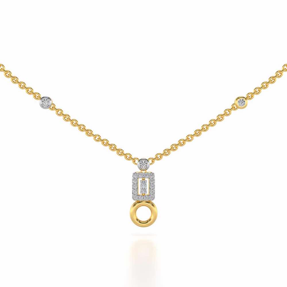 Lindsey Radiant Silver Necklace - Yellow Gold - Image 1