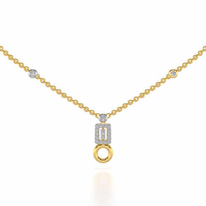 Lindsey Radiant Silver Necklace - Yellow Gold - Image 1