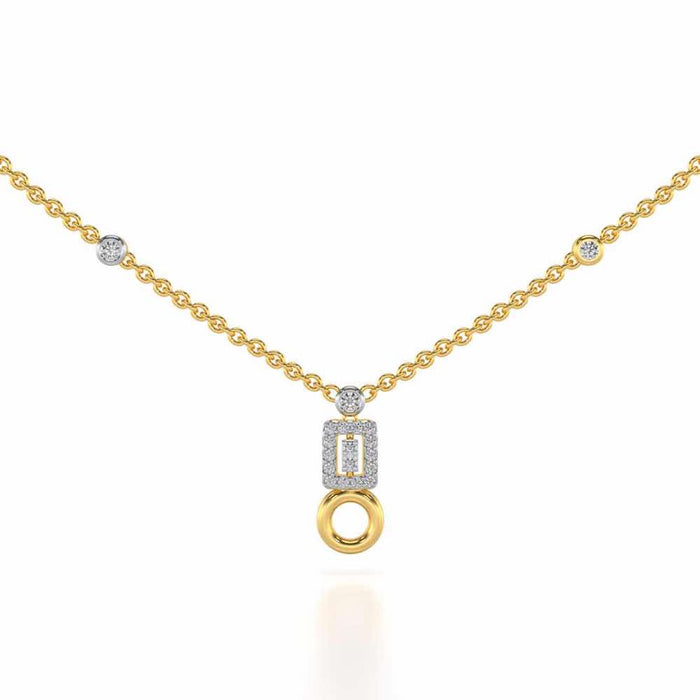 Lindsey Radiant Silver Necklace - Yellow Gold - Image 1