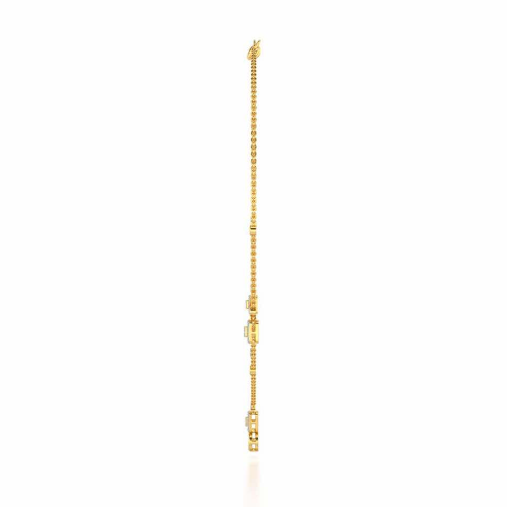 Lindsey Radiant Silver Necklace - Yellow Gold - Image 4
