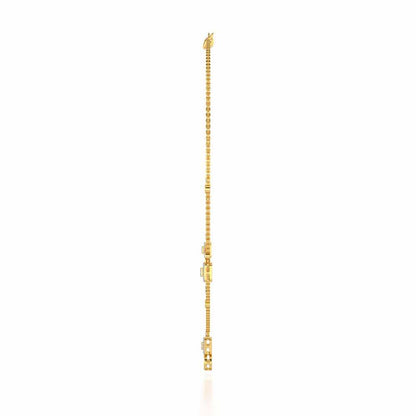 Lindsey Radiant Silver Necklace - Yellow Gold - Image 4