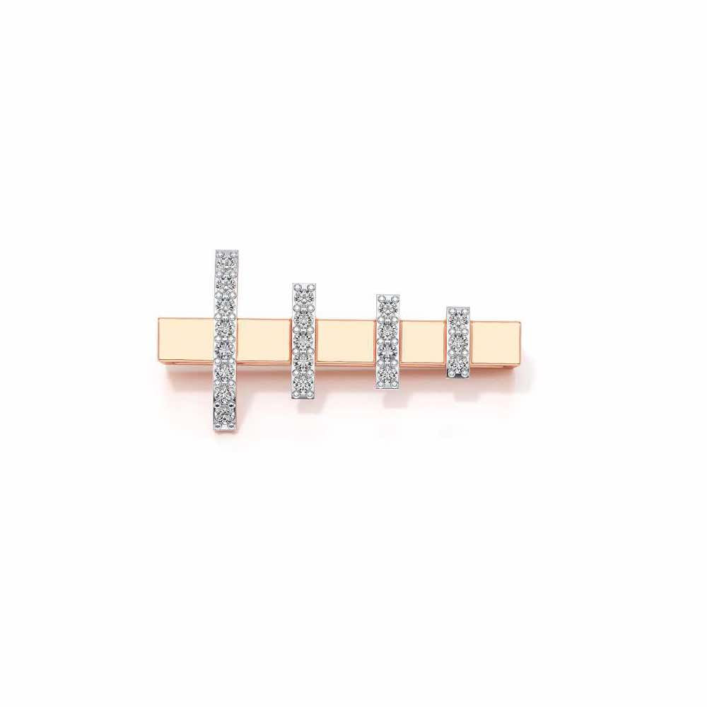 Lined Up Silver Watch Band - Rose Gold - Image 2