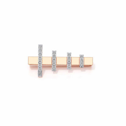 Lined Up Silver Watch Band - Rose Gold - Image 2