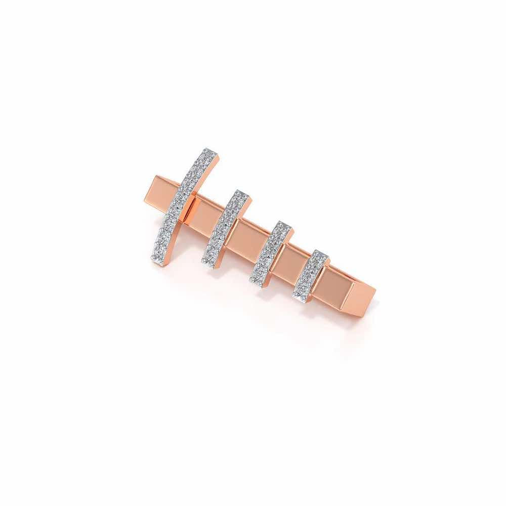 Lined Up Silver Watch Band - Rose Gold - Image 3