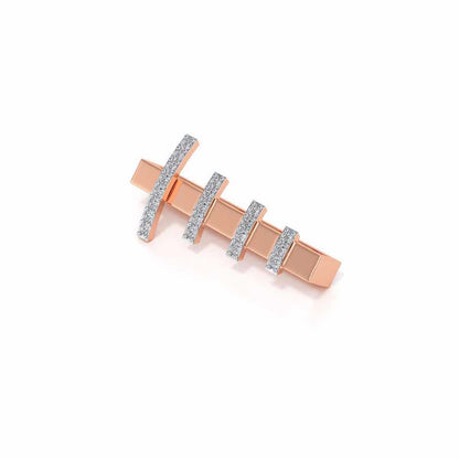 Lined Up Silver Watch Band - Rose Gold - Image 3