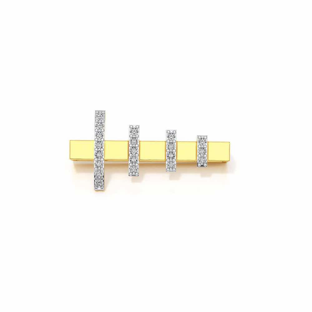 Lined Up Silver Watch Band - Yellow Gold - Image 2
