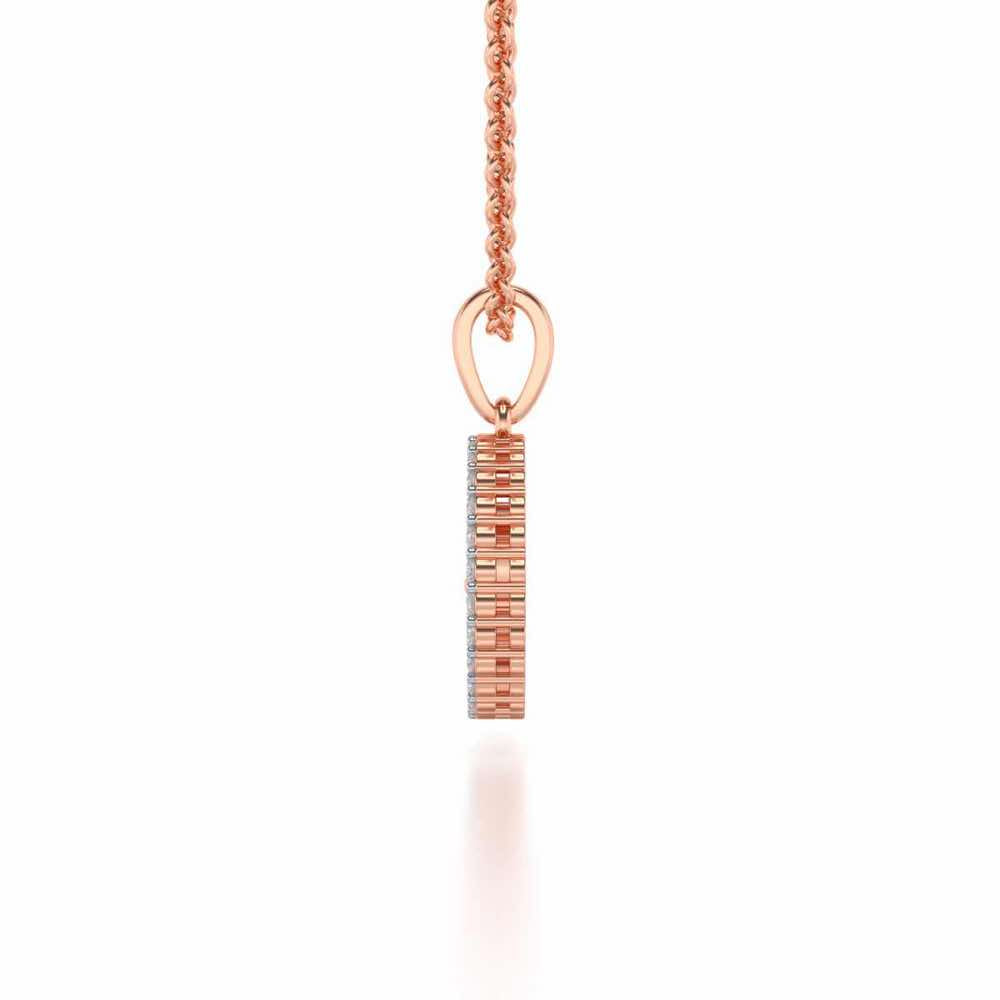 Linga Trishul Silver Pendant - Rose Gold - Image 3