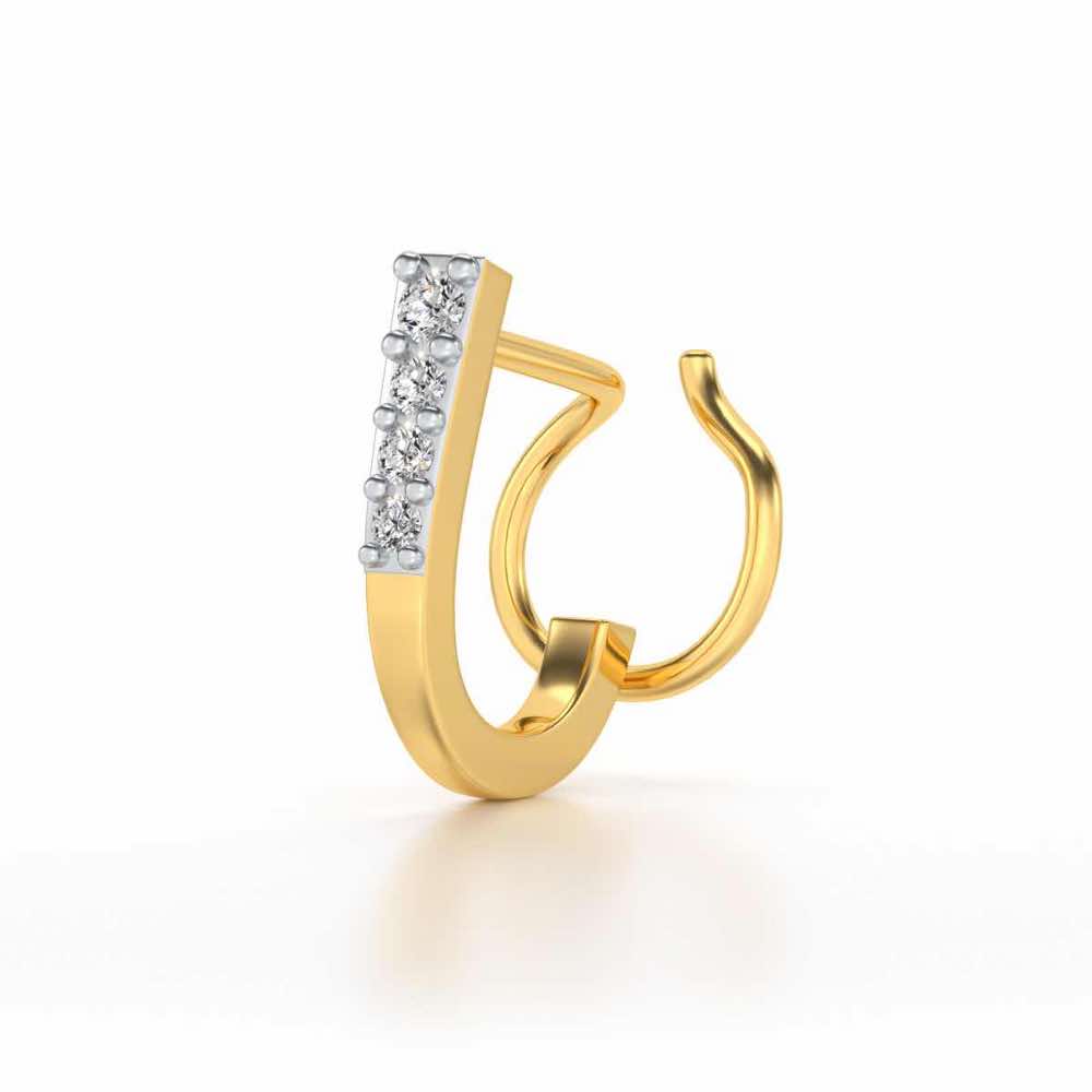 Lintang Silver Nosepin - Yellow Gold - Image 3