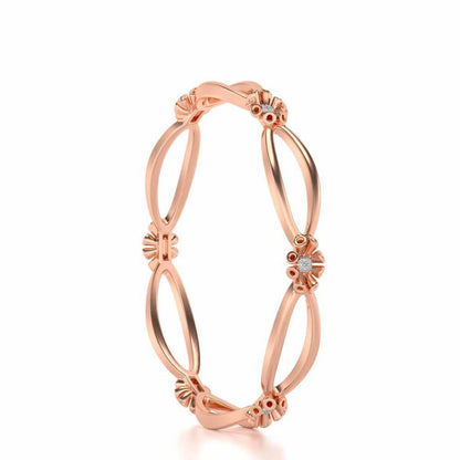 Literal Shine Silver Bangles - Rose Gold - Image 3