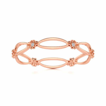 Literal Shine Silver Bangles - Rose Gold - Image 4