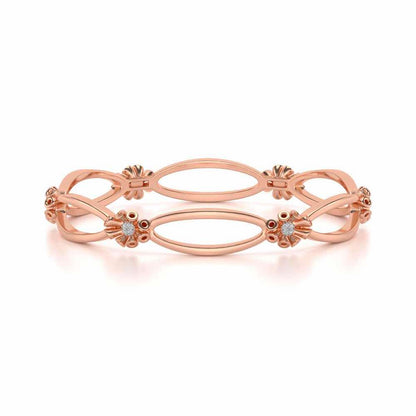 Literal Shine Silver Bangles - Rose Gold - Image 5