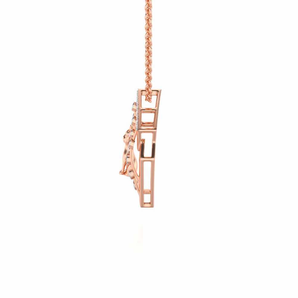 Little Cat Silver Pendant - Rose Gold - Image 4