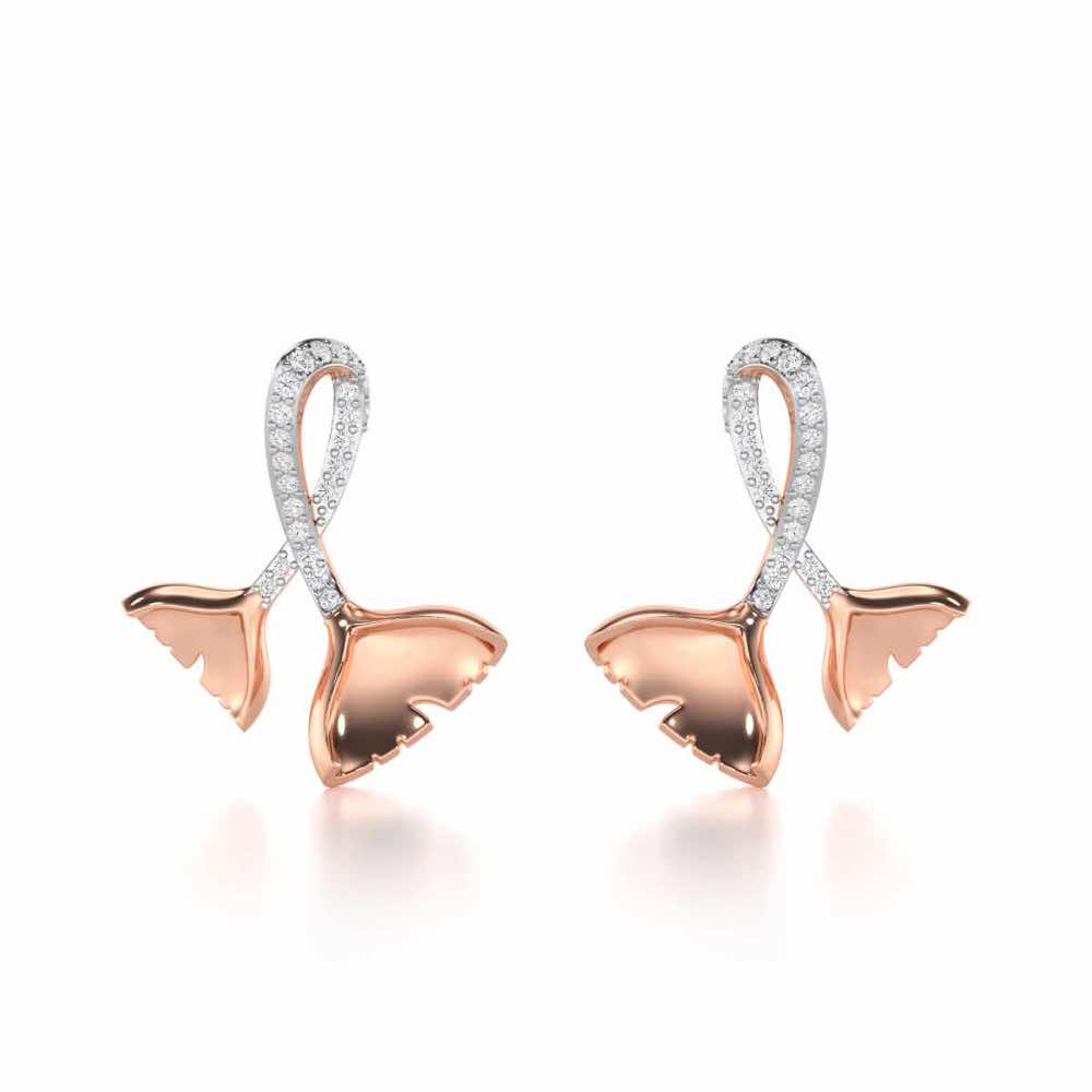 Little Prestige Silver Stud Earrings - Rose Gold - Image 1