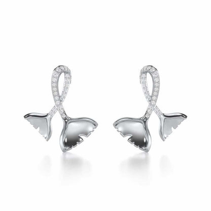 Little Prestige Silver Stud Earrings - White Gold - Image 1