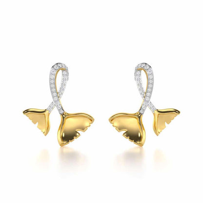 Little Prestige Silver Stud Earrings - Yellow Gold - Image 1