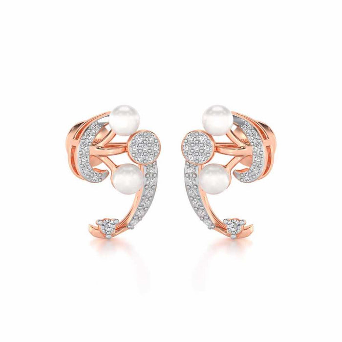 Little Shine Silver Earrings - Rose Gold - Image 1