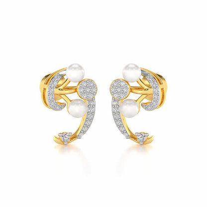 Little Shine Silver Earrings - Yellow Gold - Image 1