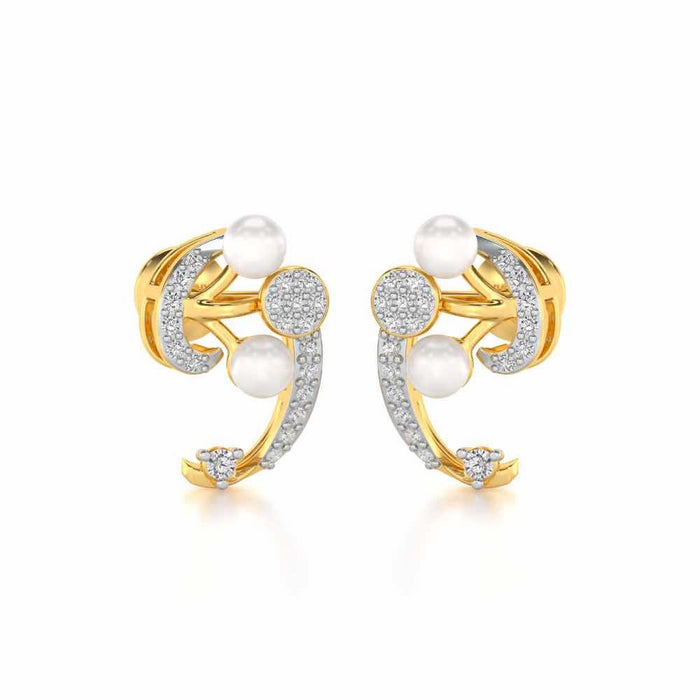 Little Shine Silver Earrings - Yellow Gold - Image 1