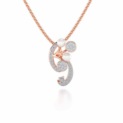 Little Shine Silver Pendant - Rose Gold - Image 2