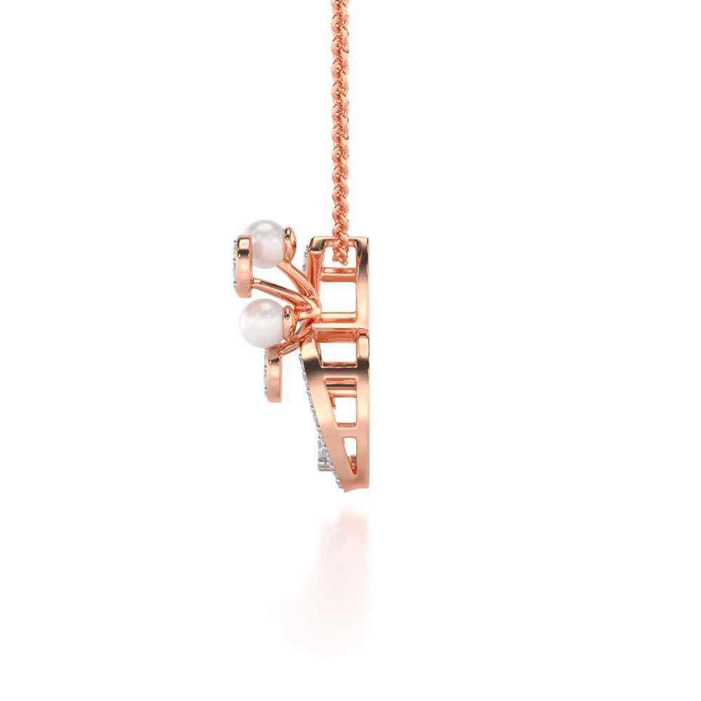Little Shine Silver Pendant - Rose Gold - Image 4