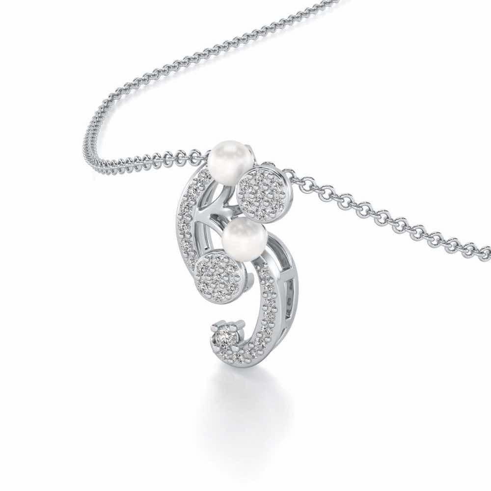 Little Shine Silver Pendant - White Gold - Image 1