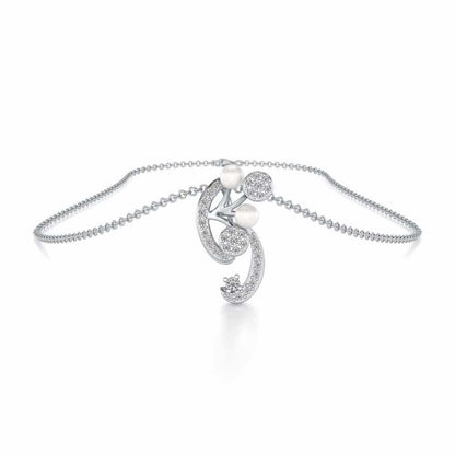 Little Shine Silver Pendant - White Gold - Image 3