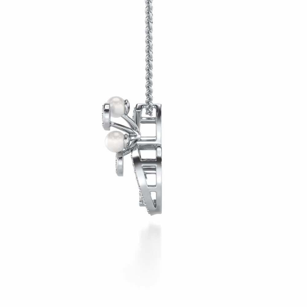 Little Shine Silver Pendant - White Gold - Image 4