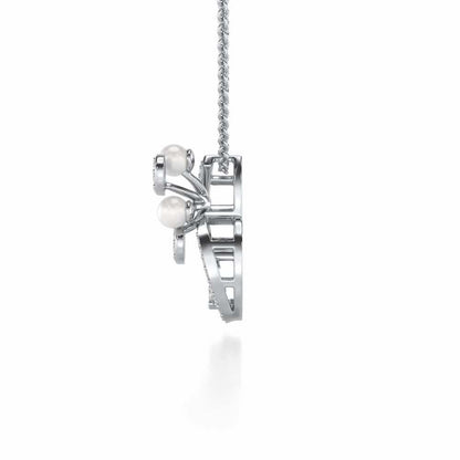 Little Shine Silver Pendant - White Gold - Image 4