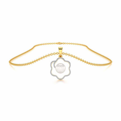 Little Shine Silver Pearl Pendant - Yellow Gold - Image 3