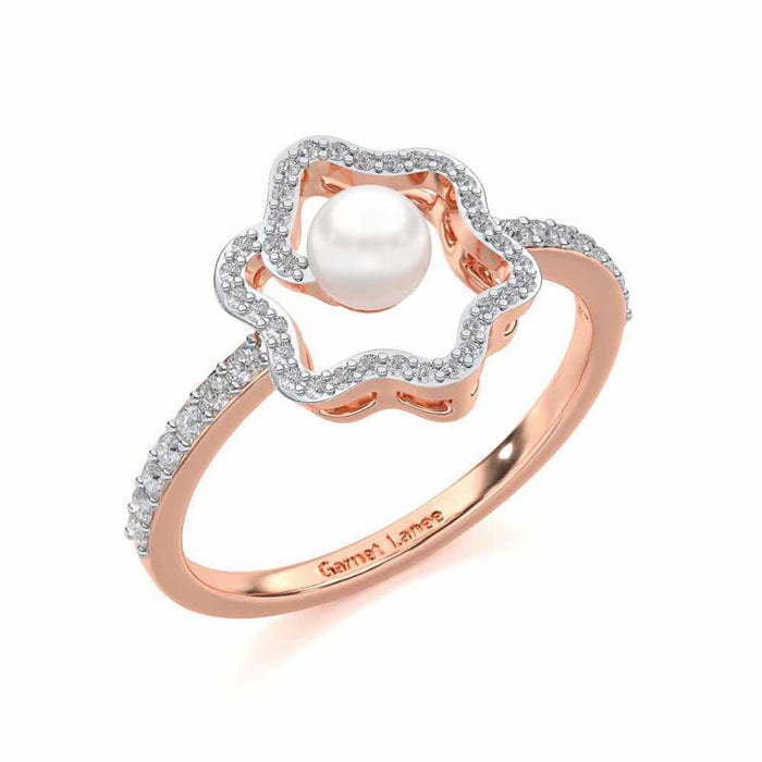 Little Shine Silver Pearl Ring - Rose Gold - Image 1