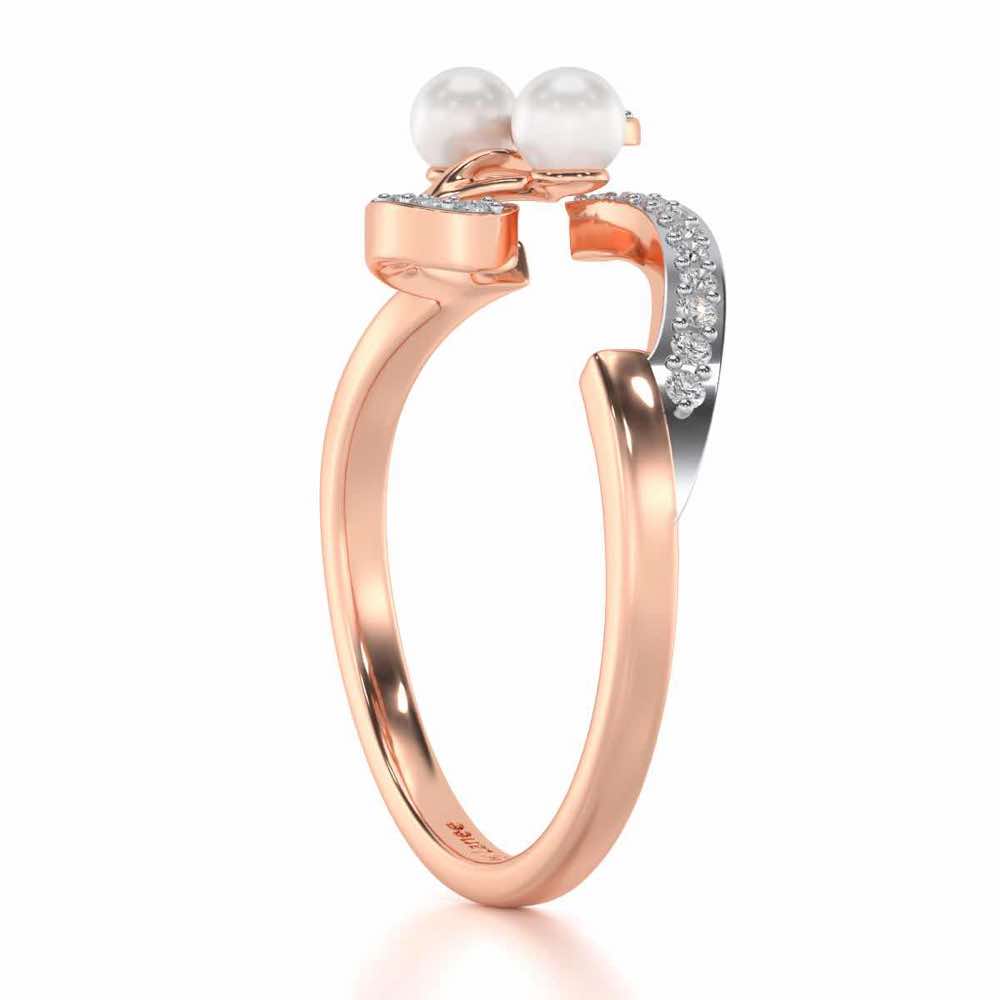 Little Shine Silver Ring - Rose Gold - Image 3