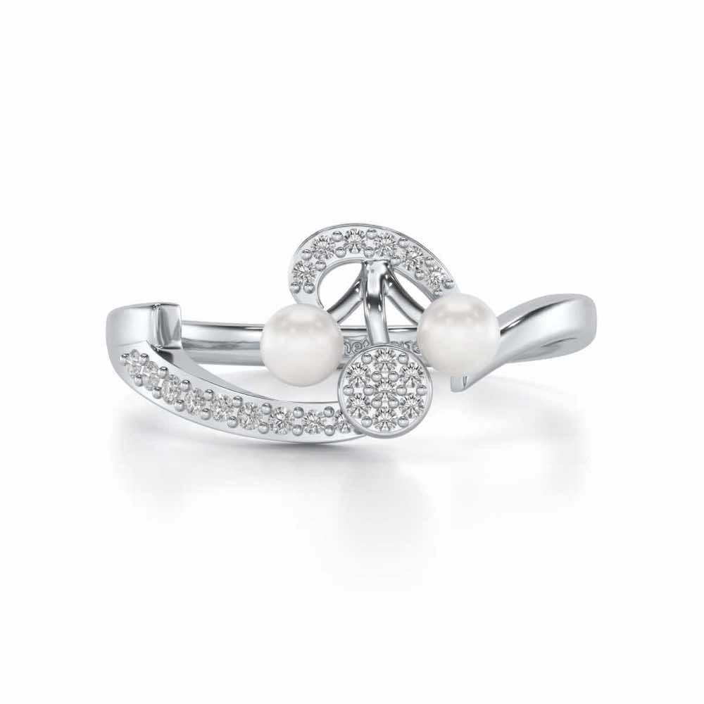 Little Shine Silver Ring - White Gold - Image 4
