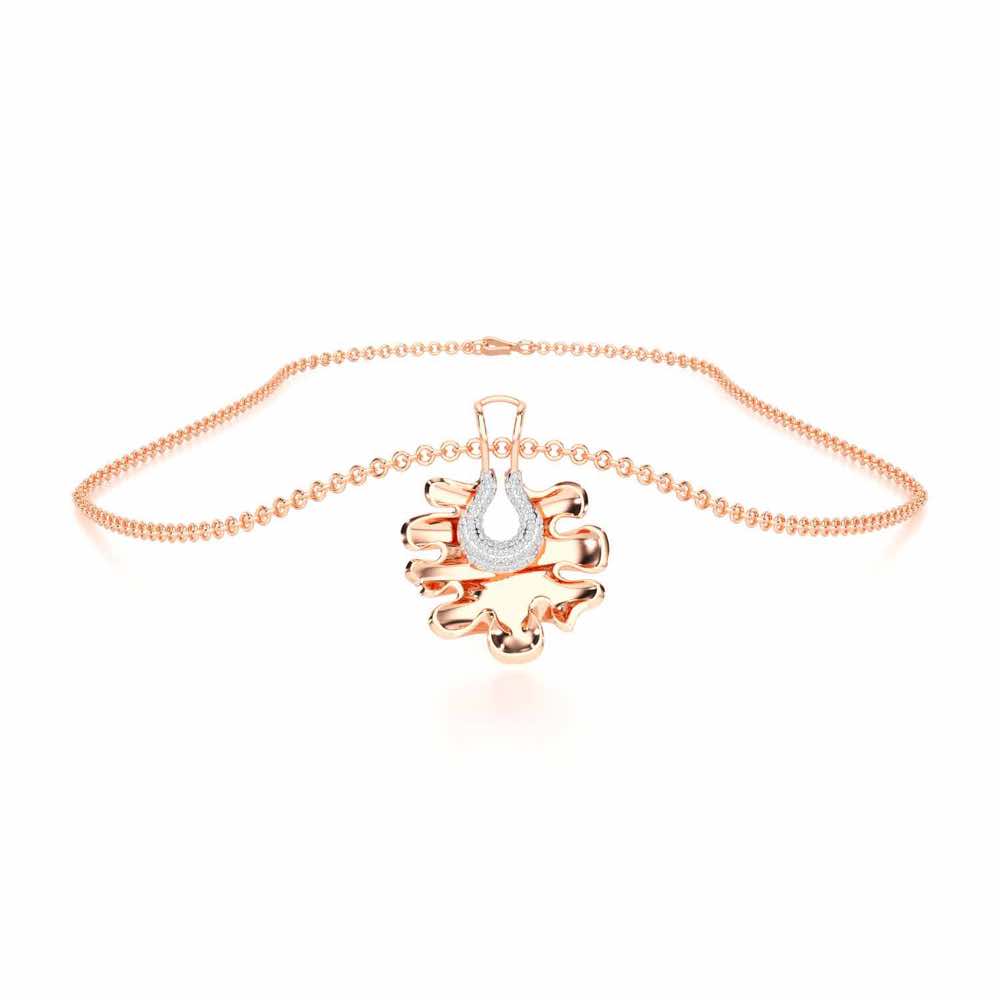 Little Wonder Silver Pendant - Rose Gold - Image 3