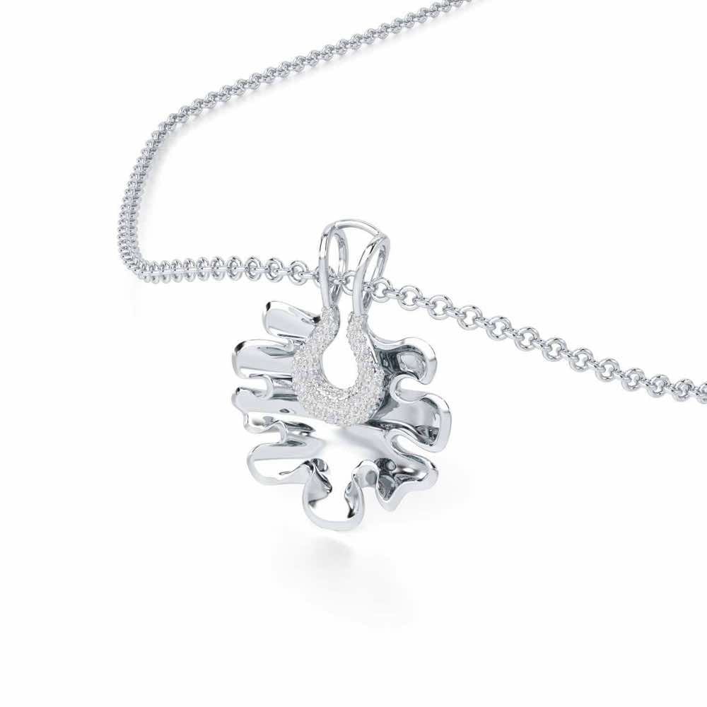 Little Wonder Silver Pendant - White Gold - Image 2