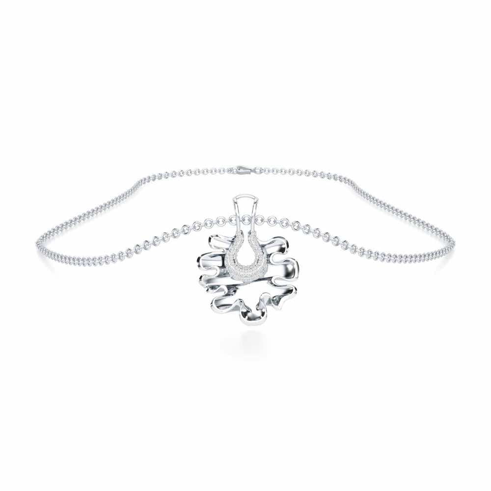 Little Wonder Silver Pendant - White Gold - Image 3